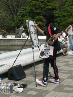 お絵描きパフォーマー01